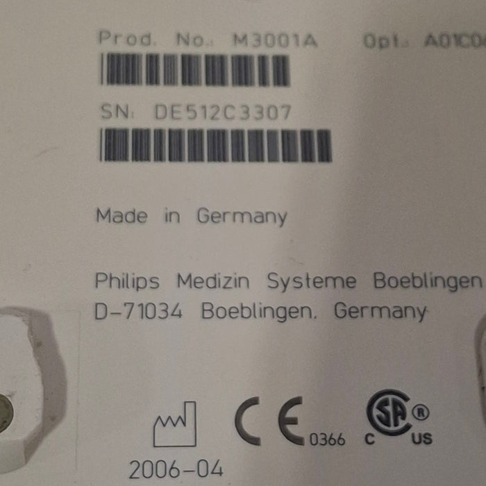 Philips M3001A-A01C06 Fast SpO2, NIBP, ECG, Temp, IBP MMS Module