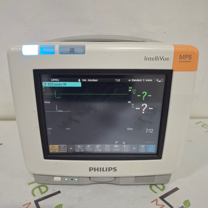 Philips IntelliVue MP5 Anesthesia Fast SpO2, ECG, NBP Patient Monitor