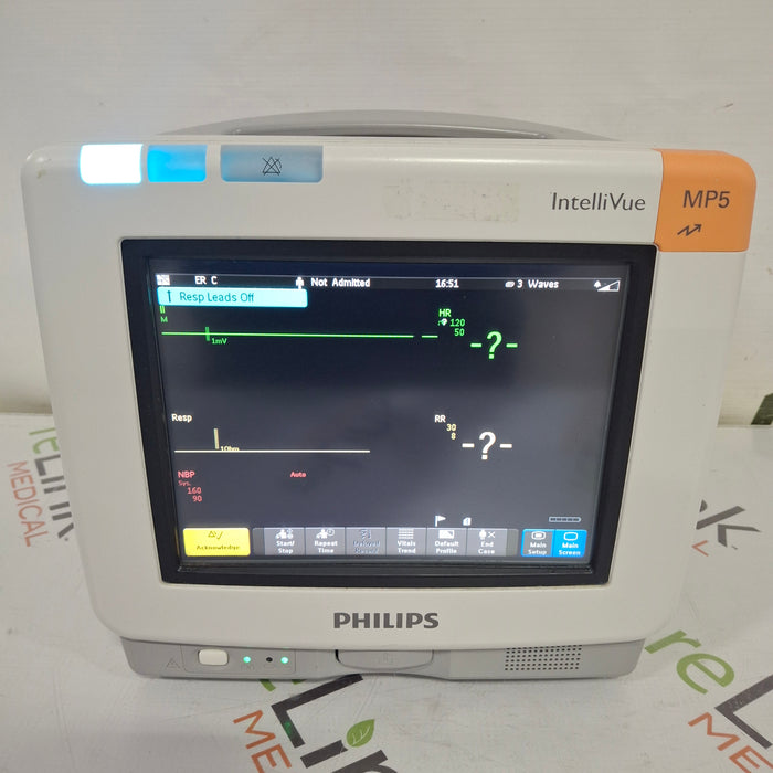 Philips Intellivue MP5 - ECG, OxiMax SpO2, NIBP Patient Monitor