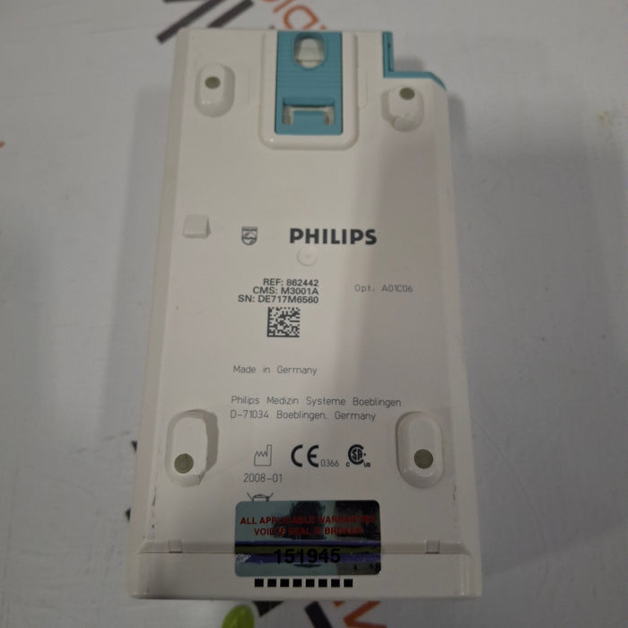 Philips M3001A-A01C06 Fast SpO2, NIBP, ECG, Temp, IBP MMS Module