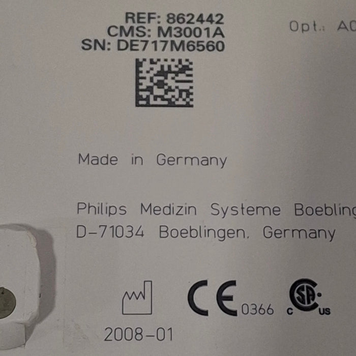 Philips M3001A-A01C06 Fast SpO2, NIBP, ECG, Temp, IBP MMS Module