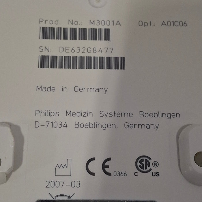 Philips M3001A-A01C06 Fast SpO2, NIBP, ECG, Temp, IBP MMS Module