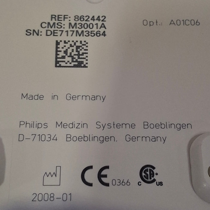 Philips M3001A-A01C06 Fast SpO2, NIBP, ECG, Temp, IBP MMS Module