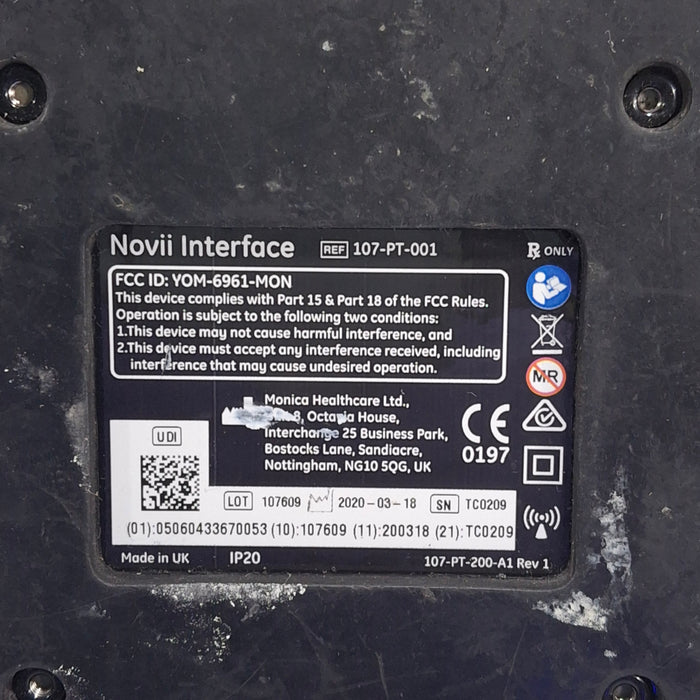 Monica Healthcare Limited 107-PT-001 Fetal Monitor