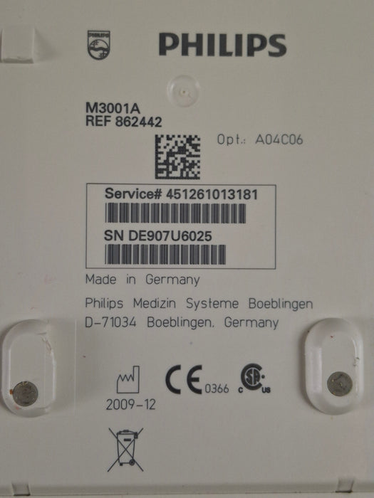 Philips M3001A-A04C06 OxiMax SpO2, NIBP, ECG, Temp, IBP MMS Module