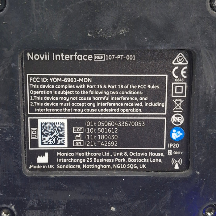 Monica Healthcare Limited 107-PT-001 Fetal Monitor