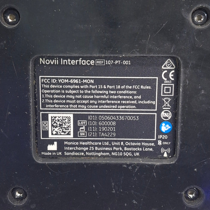 Monica Healthcare Limited 107-PT-001 Fetal Monitor