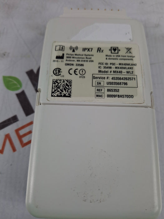 Philips MX40 WLAN ECG 865352 Telemetry Transmitter
