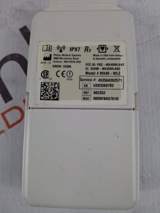 Philips MX40 WLAN ECG 865352 Telemetry Transmitter