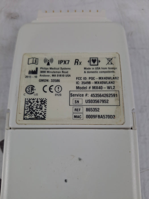 Philips MX40 WLAN ECG/SPO2 865352 Telemetry Transmitter