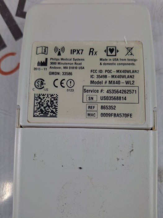 Philips MX40 WLAN ECG 865352 Telemetry Transmitter
