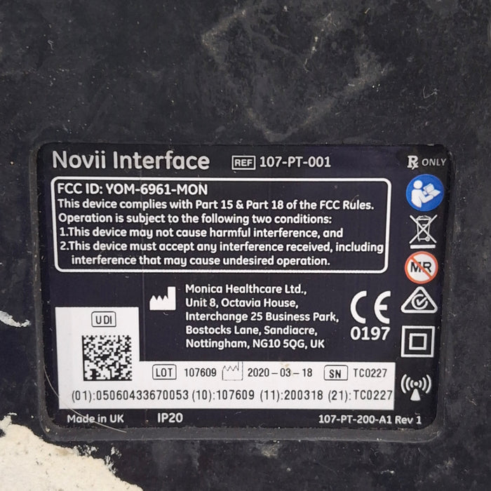 Monica Healthcare Limited 107-PT-001 Fetal Monitor