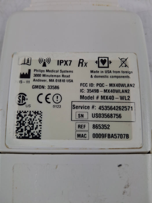Philips MX40 WLAN ECG 865352 Telemetry Transmitter