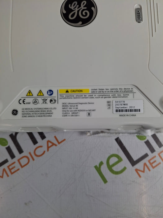 GE Healthcare Venue 40 Ultrasound