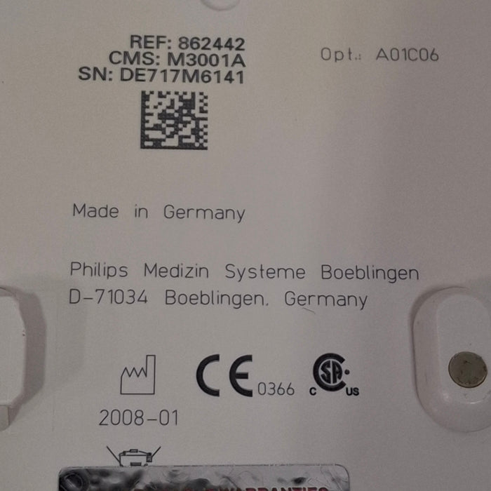 Philips M3001A-A01C06 Fast SpO2, NIBP, ECG, Temp, IBP MMS Module