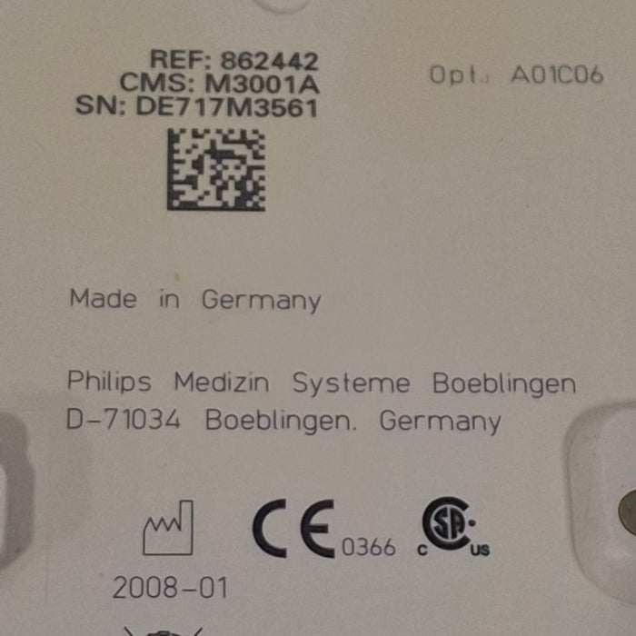 Philips M3001A-A01C06 Fast SpO2, NIBP, ECG, Temp, IBP MMS Module