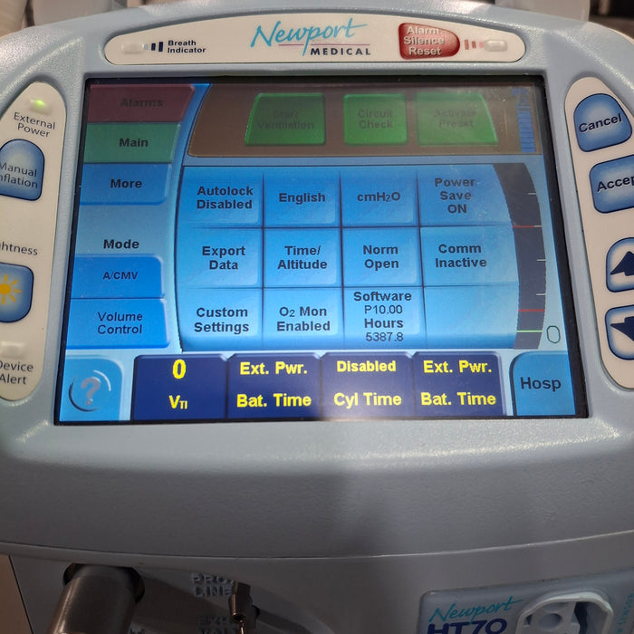 Newport Medical HT70 Plus Ventilator