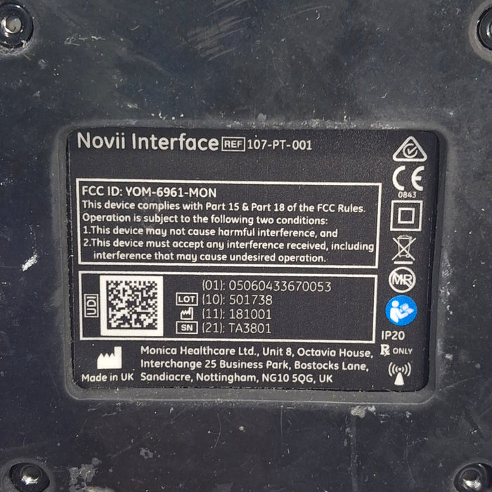 Monica Healthcare Limited 107-PT-001 Fetal Monitor