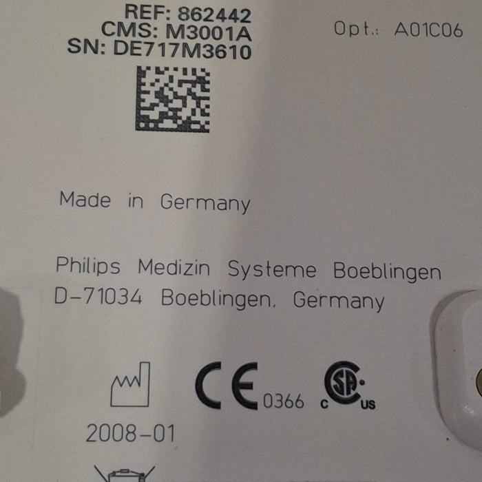 Philips M3001A-A01C06 Fast SpO2, NIBP, ECG, Temp, IBP MMS Module