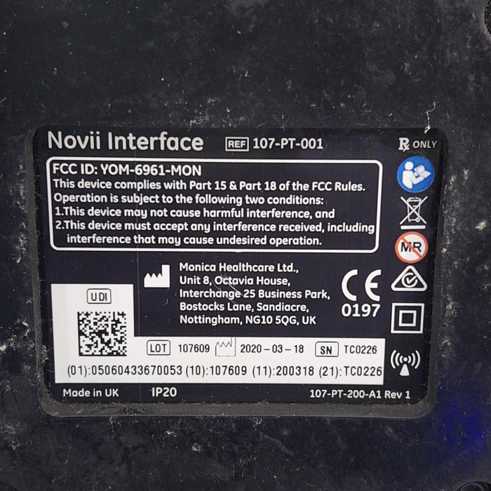 Monica Healthcare Limited 107-PT-001 Fetal Monitor