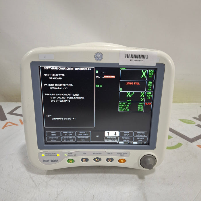 GE Healthcare Dash 4000 - Masimo SpO2 Patient Monitor