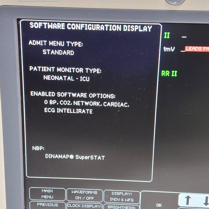 GE Healthcare Dash 4000 - Masimo SpO2 Patient Monitor