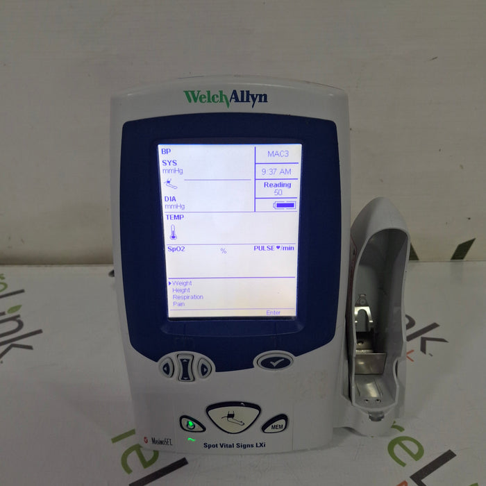 Welch Allyn Spot LXi - NIBP, ThermoScan, Masimo SpO2 Vital Signs Monitor