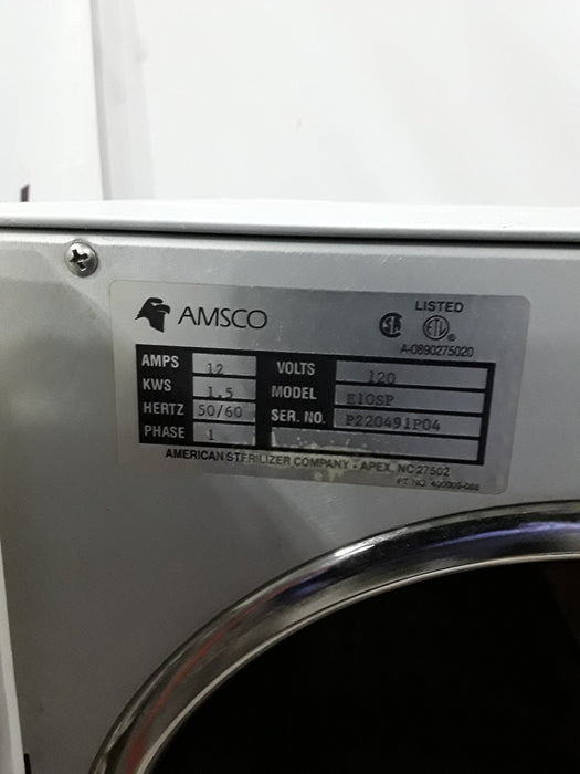Amsco E10AP Sterilizer Autoclave