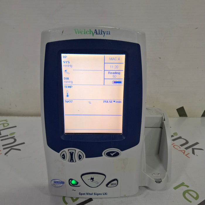 Welch Allyn Spot LXi - NIBP, ThermoScan, Nellcor SpO2 Vital Signs Monitor