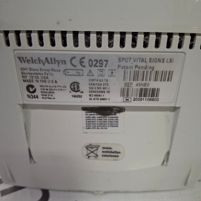 Welch Allyn Spot LXi - NIBP, ThermoScan, Nellcor SpO2 Vital Signs Monitor