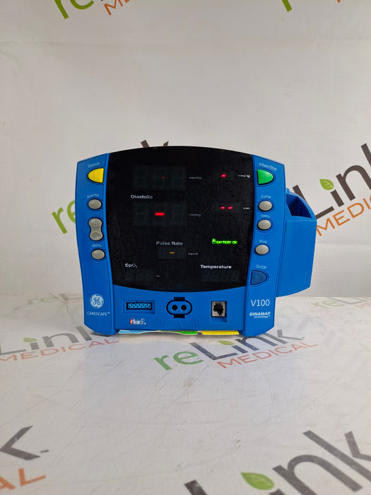 GE Healthcare GE Healthcare Dinamap V100 - NIBP, SpO2, Temp Vital Signs Monitor Patient Monitors reLink Online