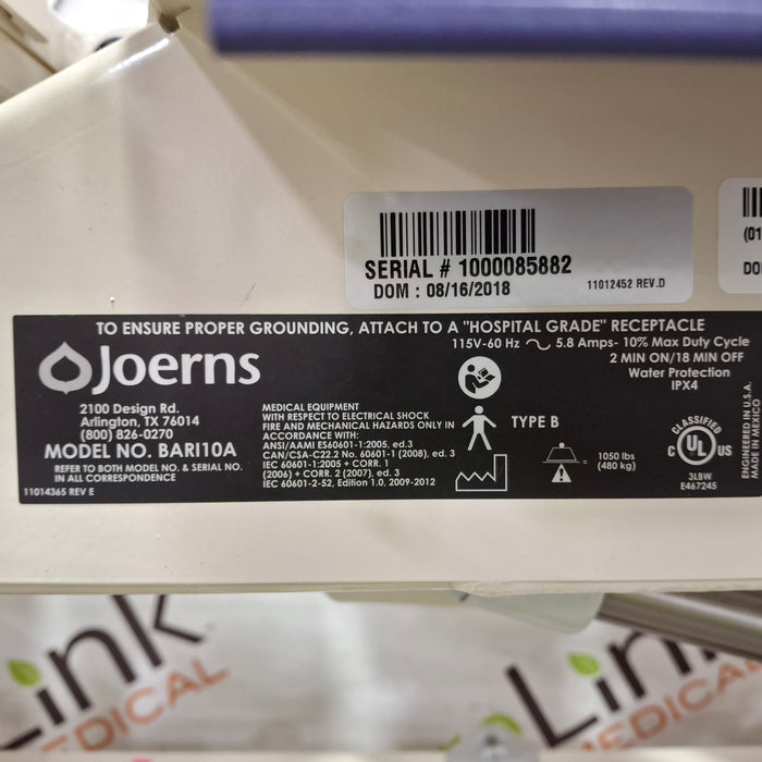 Joerns Healthcare Bari10A Bariatric Hospital Bed