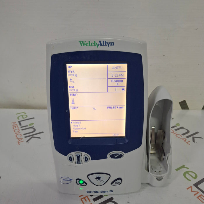 Welch Allyn Spot LXi - NIBP, ThermoScan, Nellcor SpO2 Vital Signs Monitor