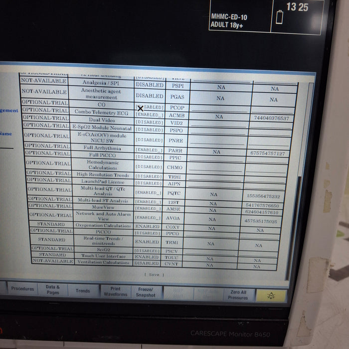 GE Healthcare Carescape B450 Emergency Care Patient Monitor