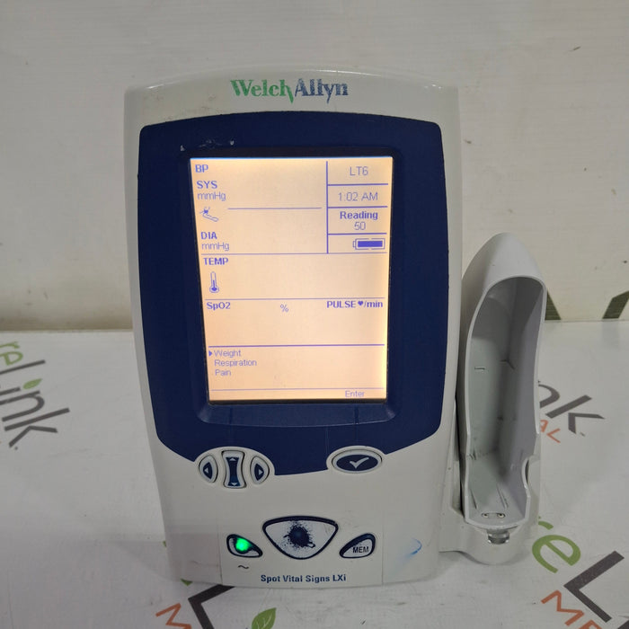 Welch Allyn Spot LXi - NIBP, ThermoScan, Nellcor SpO2 Vital Signs Monitor