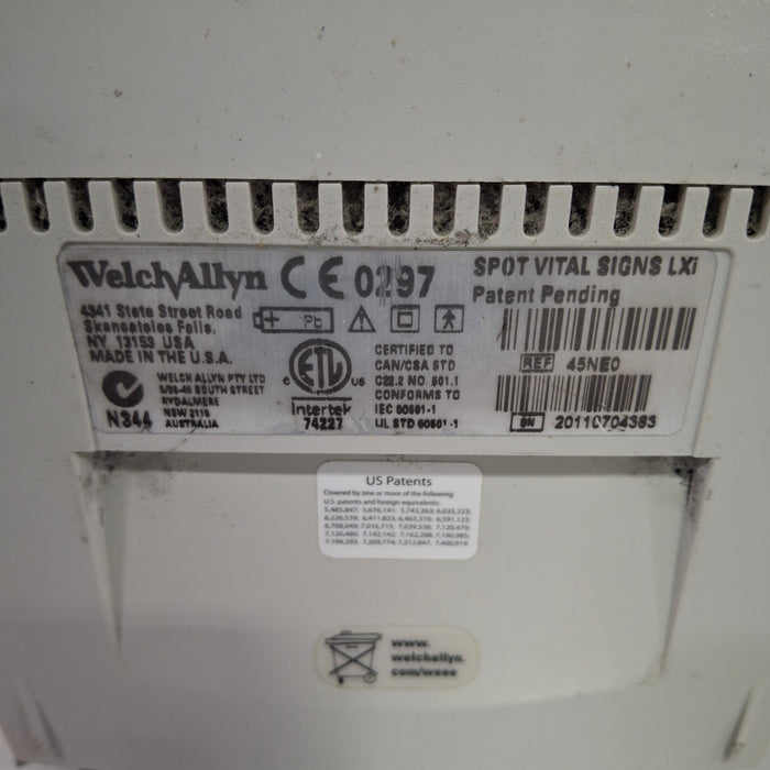 Welch Allyn Spot LXi - NIBP, ThermoScan, Nellcor SpO2 Vital Signs Monitor