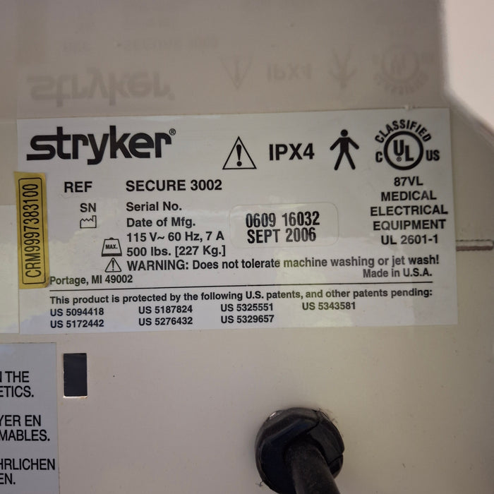 Stryker Secure II 3002 Hospital Bed
