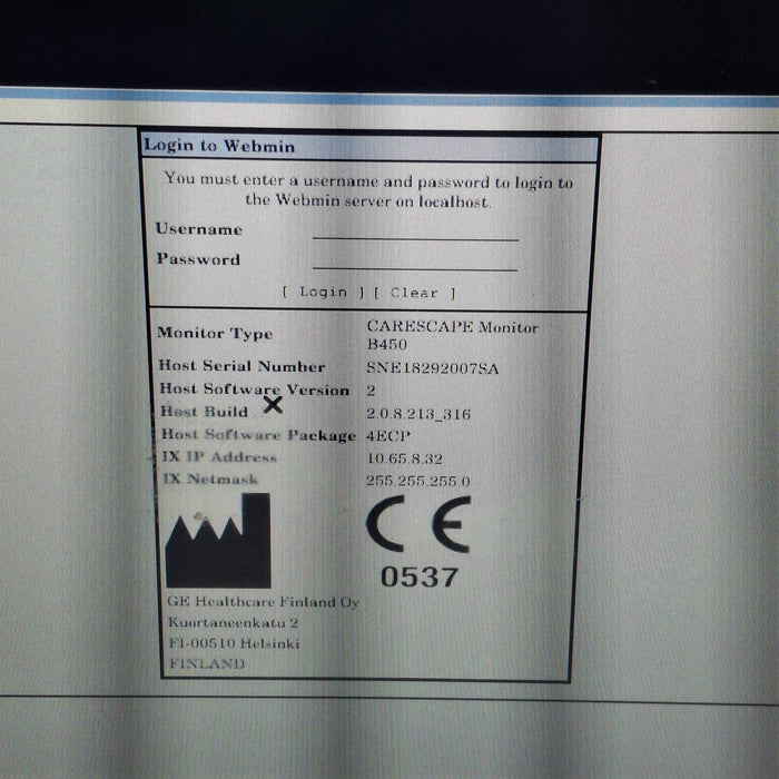 GE Healthcare Carescape B450 Emergency Care Patient Monitor