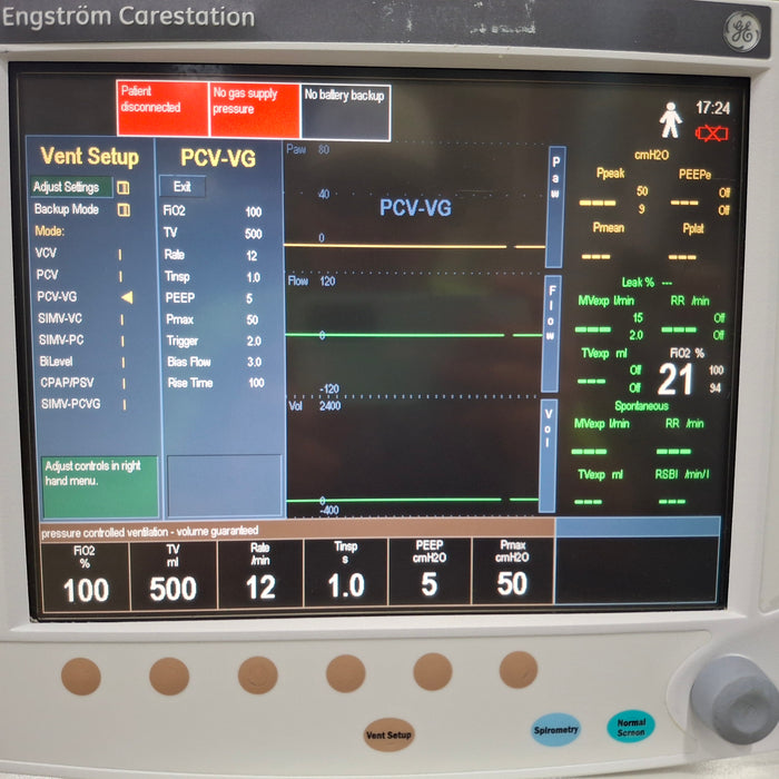 GE Healthcare Engstrom Carestation Ventilator