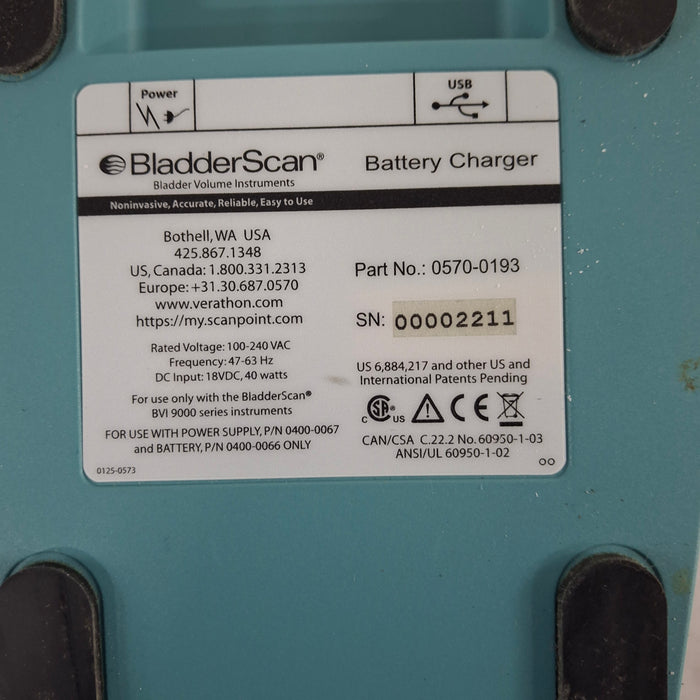 Verathon Medical, Inc BladderScan 0570-0193 Battery Charger