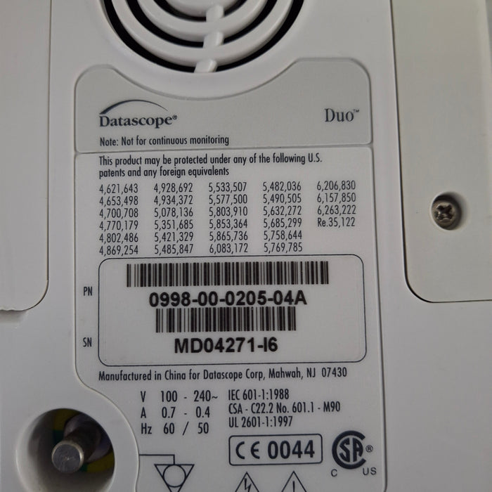 Mindray Datascope Duo Patient Monitor