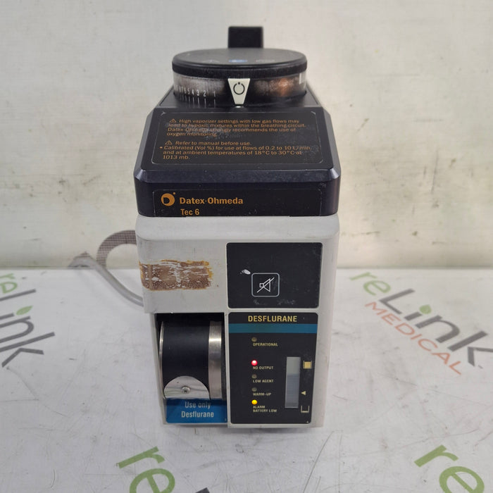 Datex-Ohmeda Tec 6 Plus Desflurane Vaporizer