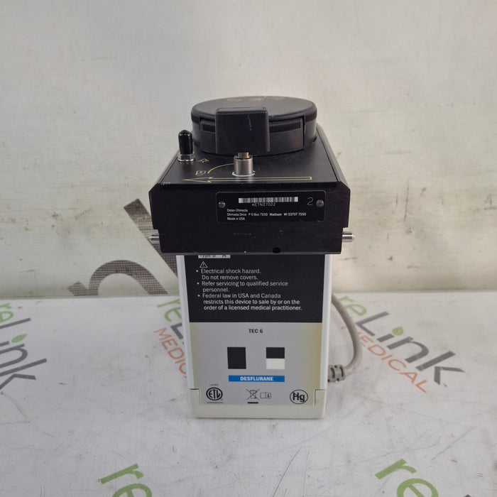 Datex-Ohmeda Tec 6 Plus Desflurane Vaporizer
