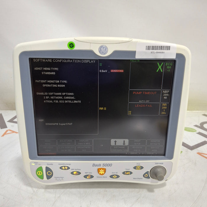 GE Healthcare Dash 5000 - GE/Nellcor SpO2 Patient Monitor