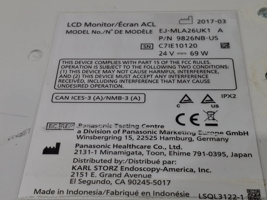 Karl Storz EJ-MLA26UK1 26" LED Surgical Display