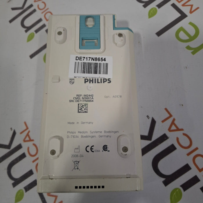 Philips M3001A-A01C18 Fast SpO2, NIBP, 12 lead ECG, Temp, IBP MMS Module