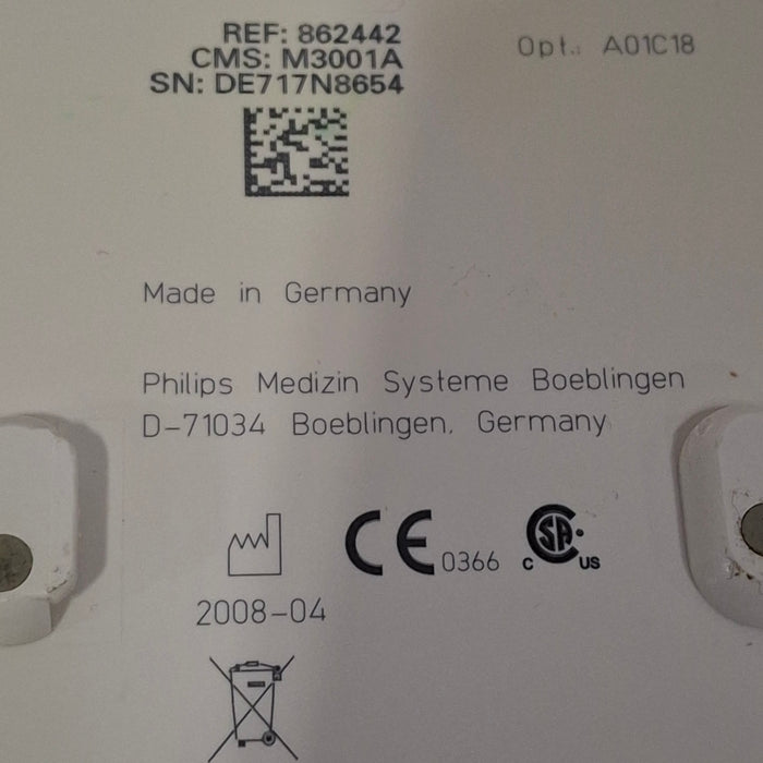 Philips M3001A-A01C18 Fast SpO2, NIBP, 12 lead ECG, Temp, IBP MMS Module