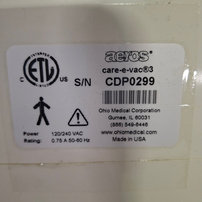 Ohio Medical Corporation Care-E-Vac 3 Portable Suction System