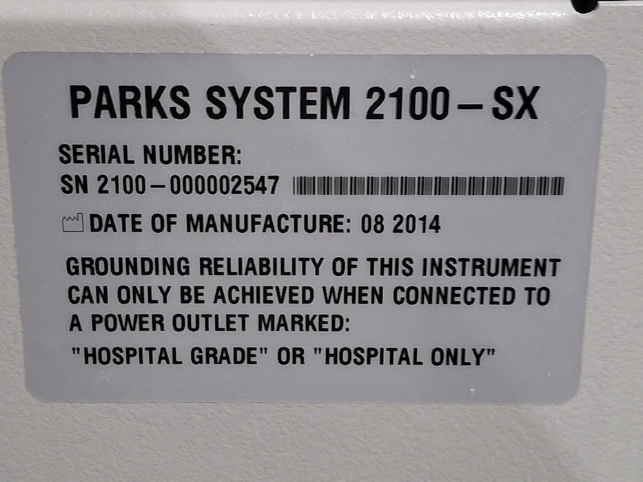 Parks Flo-Lab 2100-SX Vascular System
