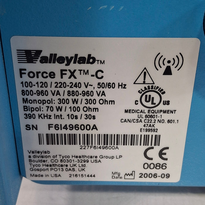 Covidien Valleylab Force FX-C Electrosurgical Generator